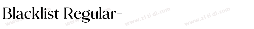 Blacklist Regular字体转换